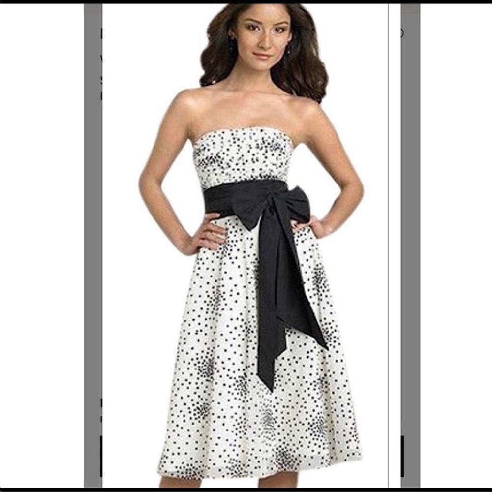 BCBG MaxAzria Strapless Polka Dot Dress
